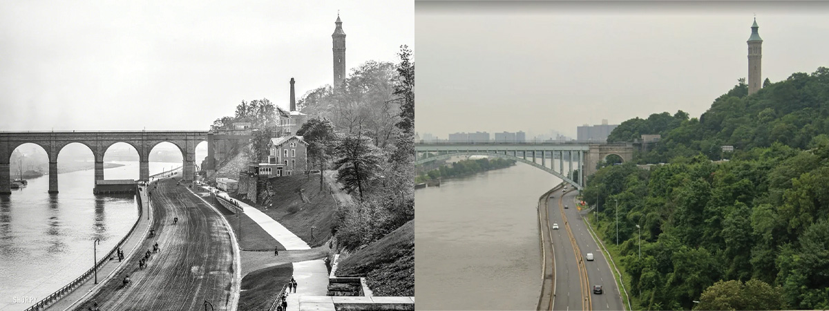 High Bridge aqueduct, NYC, 1905/2023
